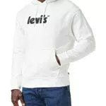 Levi's Relaxed Graphic PO Poster Hoodie White Sweatshirt