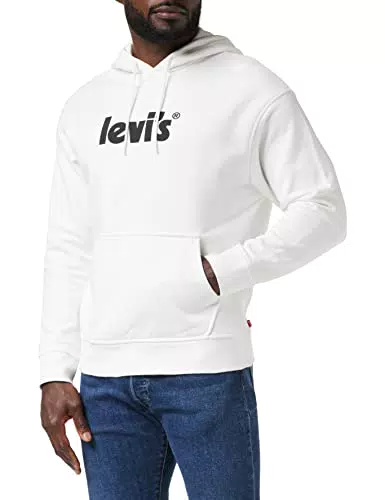 Levi's Relaxed Graphic PO Poster Hoodie White Sweatshirt