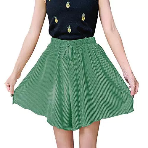 Libella Pantaloncini da Bagno Donna Pantaloncini Sportivi Corti a Strisce in Pigiama Pantaloni Corti Estivi con Vita Elasticizzata 4104 Verde SM