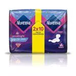 Nuvenia - Assorbente Ultra Notte con Ali - Superficie Traspirante e Assorbenza Rapida - Confezione da 20 Assorbenti
