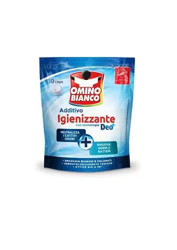 Omino Bianco - Additivo Igienizzante Idrocaps, Capsule Idrosolubili per Bucato