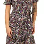 Only Onlolivia S/S Wrap Dress Wvn Noos, Nero, 42 Donna