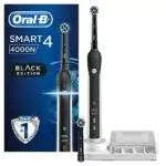 Oral-B Spazzolino Elettrico Ricaricabile Smart 4 - 4000N Nero Connesso Con Bluetooth