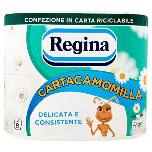 Regina Cartacamomilla Carta Igienica, 8 Rotoli