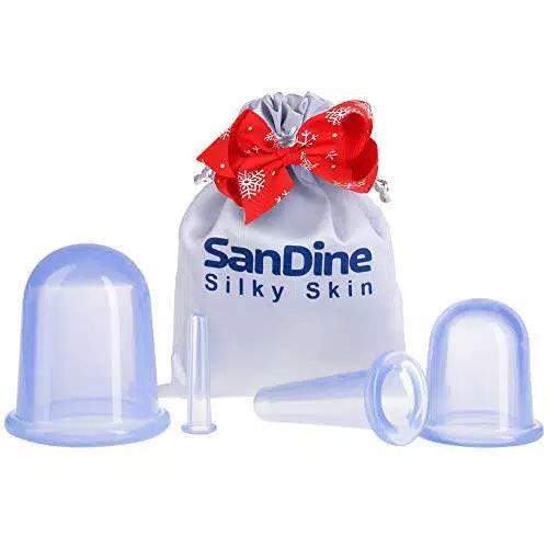 Set per Coppettazione - Coppetta per Massaggio Anticellulite - Riduttore Doppio Mento - Sistema coppettazione viso - Coppette per massaggio in silicone - Coppettazione per kit di cellulite - Sandine