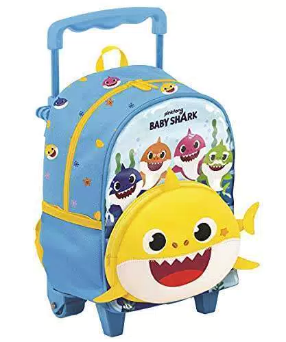 Seven Trolley Small Baby Shark, Blu e Giallo, Scuola e Tempo Libero