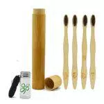 Acor Spazzolino Bamboo Denti, Set 4 Spazzolini Bambu