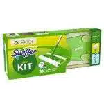 Swiffer Lavapavimenti, 1 Scopa E 8 Panni Microfibra Catturapolvere Dry E 3 Panni Wet