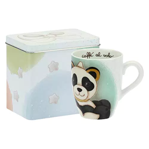 THUN - Mug Panda Pisces con Scatola in Latta per tè