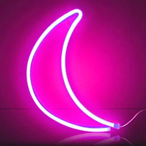 XIYUNTE Luna neon Insegne luminose Luci notturne rosa neon light Illuminazione per interni Luna Mood Lights