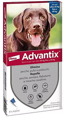 Advantix Spot-on antiparassitario per Cani da 25 kg a 40 Kg