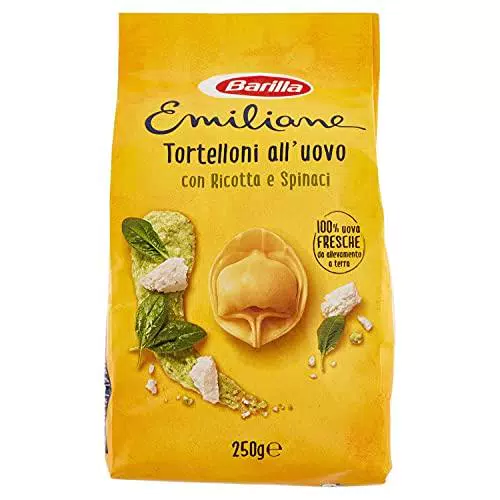 Barilla Pasta Le Emiliane Tortelloni all' Uovo con Ricotta e Spinaci