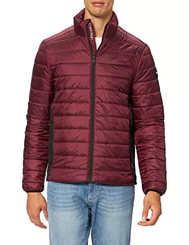 Calvin Klein Giacca con Logo Laterale Essenziale, Tawny Port