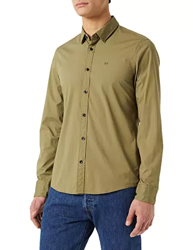 Calvin Klein K10k108524 Camicie Casual, Delta Green