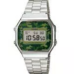 Casio Orologio Digitale Quarzo Unisex con Cinturino in Acciaio Inox A168WEC-3EF