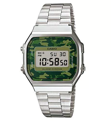 Casio Orologio Digitale Quarzo Unisex con Cinturino in Acciaio Inox A168WEC-3EF