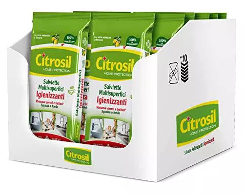 Salviette Multisuperfici Igienizzanti Citrosil, Limone, 12 Confezioni