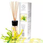 Diffusore Profumato per Ambiente Ylang Ylang 100ml con 10 Bastoncini di Bambù - Olio Essenziale Ylang - Fragranza Intensa e Duratura - Senza Alcool - Aromatizzatore d'Aria per Interni