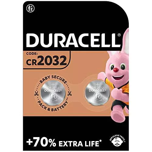 Duracell - 2032, Batteria Bottone al litio 3V, confezione da 2