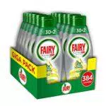 Fairy Gel Detersivo Lavastoviglie - 384 Lavaggi - 12 bottiglie da 32 lavaggi - Limone