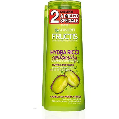 Garnier Fructis Shampoo Hydra Ricci con Filoxan ed Estratti di Bambù per Capelli da Mossi a Ricci