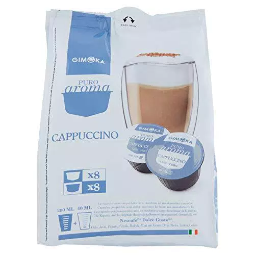 Gimoka - 16 Capsule Compatibili con Macchinetta Caffè Nescafé Dolce Gusto - Gusto Cappuccino 4 Confezioni da 16 Capsule
