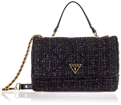 Guess CESSILY Convertible XBODY Flap, Borsa Donna, Black