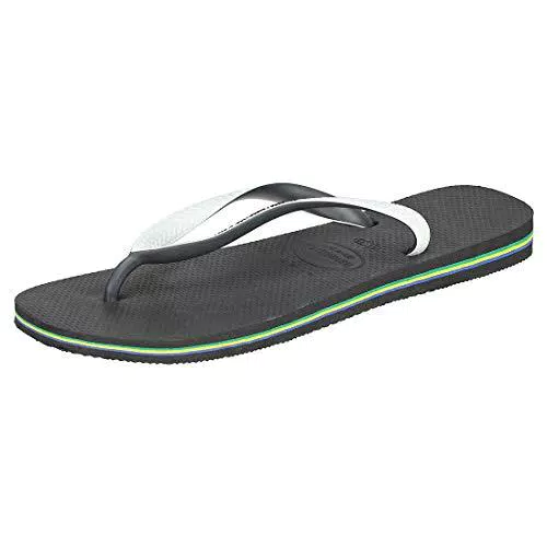 Havaianas Brasil Mix, Infradito Unisex - Adulto, Nero/Bianco