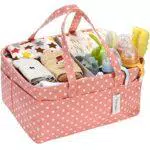 Hinwo - Cestino per pannolini, 3 scomparti, organizer portatile per bambini