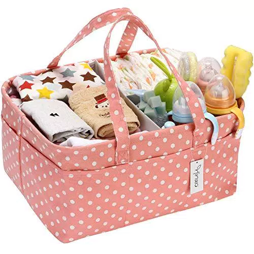 Hinwo - Cestino per pannolini, 3 scomparti, organizer portatile per bambini