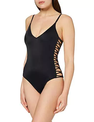 Iris & Lilly Auk11702 Costumi da Bagno, Nero, 42