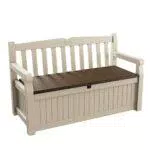 Keter Cassapanca Eden Storage Bench con Capacità di 265 Litri in Resina