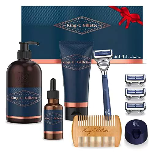 King C. Gillette Style Master Kit REGOLABARBA UOMO E DETERGENTE VISO UOMO 3  In 1, Idrata