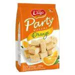LAGO, Party Arancia 250g, Wafer con Vellutata Crema Arancia 74% con 5 Strati Friabili di Wafer
