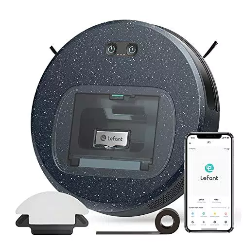 LEFANT F1 Robot Aspirapolvere Lavapavimenti, 6.9cm Super Sottile