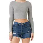 Levi's 501 Original Short Pantaloncini, Blu, 24W Donna