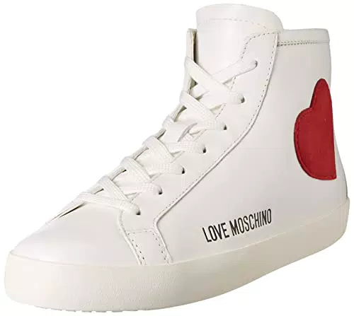 Love Moschino, Scarpa alta, Collezione Primavera Estate 2022, bianco, 36