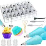 Mgee Utensili Pasticceria Set con 24 Punte in Acciaio Inossidabileper Pasticceria Professionali
