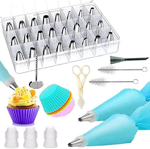 Mgee Utensili Pasticceria Set con 24 Punte in Acciaio Inossidabileper Pasticceria Professionali