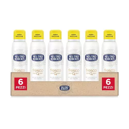 NEUTRO ROBERTS, Deodorante Spray Fresco Giallo, Senza Sali di Alluminio