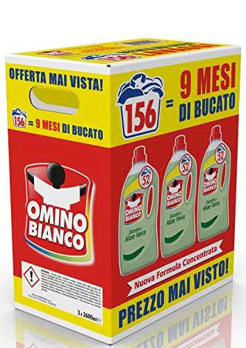Omino Bianco - Detersivo Lavatrice Liquido, 156 Lavaggi
