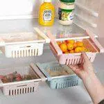 Organizer a cassetto retrattile 4 pezzi ideale Organizer per cassetto scorrevole multicolore per frigorifero cucina dispensa frigorifero