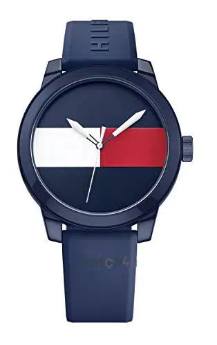 Tommy Hilfiger Orologio Analogico al Quarzo da Uomo con Cinturino in Silicone Blu Navy - 1791322