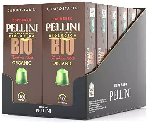 Pellini Caffè Bio Arabica 100%, Capsule Compatibili Nespresso