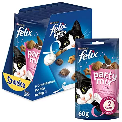 Purina Felix Party Mix Snack Gatto Picnic Mix con Pollo