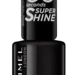 Rimmel London Smalto Unghie 60 Seconds Super Shine - Asciugatura Rapida e Lunga Durata - 900 Rita's Black - 8 ml
