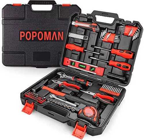 Set di Attrezzi 102 Pezzi, Cassetta Attrezzi, Cassetta Degli Attrezzi Portatile con Coltelloartello