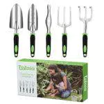 Set di attrezzi da giardino in alluminio pressofuso con impugnatura in gomma antiscivolo
