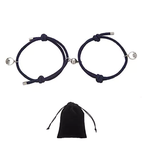 SNOWZAN - Coppia di bracciali magnetici intrecciati a mano
