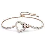 Swarovski Lovely Bracciale in Cristalli Swarovski, Placcato in Tonalità Oro Rosa